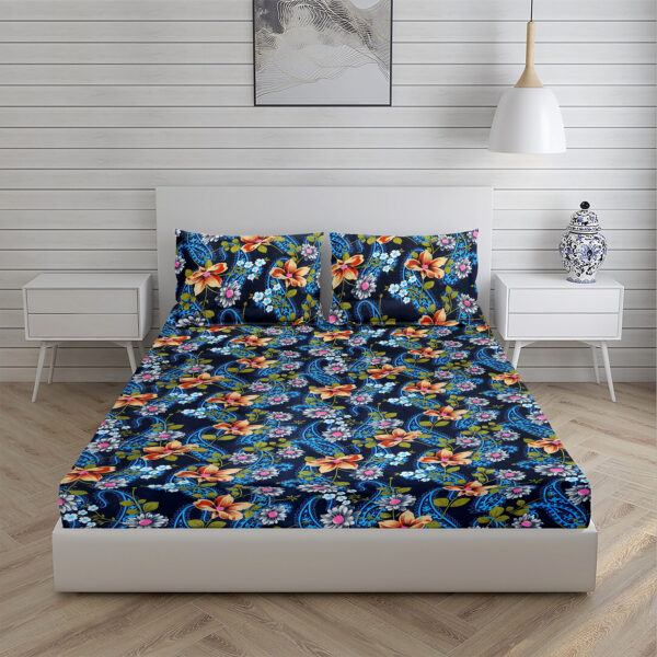 Home Stuff Star Printed Microfiber Bedsheet for Double Bed with 2 Pillow Cover (BEDSHEET – 90 X 90 INCH) (Pillow Cover – 18 X 28 INCH) - Image 3