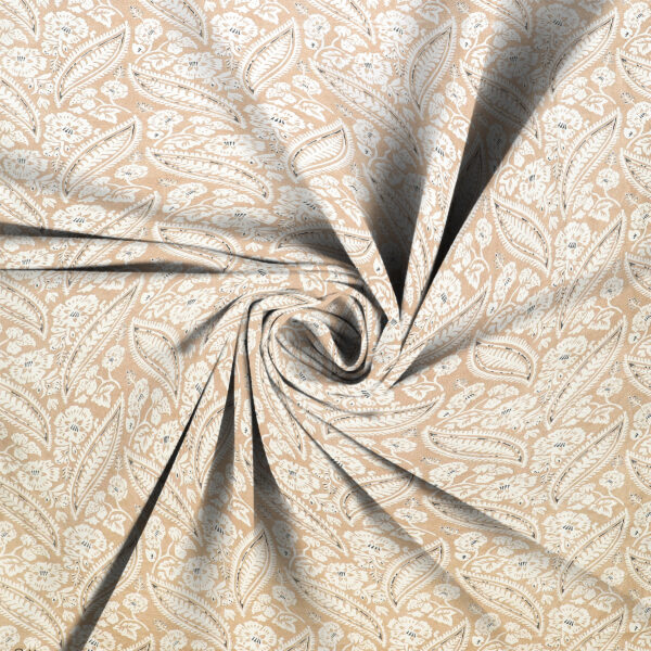 Home Stuff Since 1994 | 100% Cotton Moon BEDSHEET | 210 TC Printed Size Bedsheet for Double Bed with 2 Pillow Cover (Bed Sheet - 90 x 100 Inch) (Pillow Cover - 17 X 27 Inch) (Color - BEIGE LEAF) - Image 5