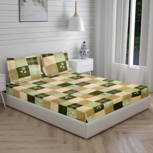 Home Stuff Star Printed Microfiber Bedsheet for Double Bed with 2 Pillow Cover (BEDSHEET – 90 X 90 INCH) (Pillow Cover – 18 X 28 INCH)