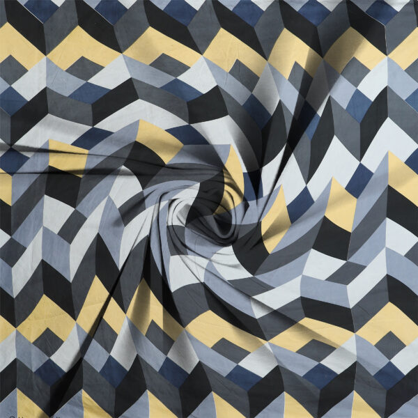 Home Stuff Since 1994 | 100% Cotton Moon BEDSHEET | 210 TC Printed Size Bedsheet for Double Bed with 2 Pillow Cover (Bed Sheet - 90 x 100 Inch) (Pillow Cover - 17 X 27 Inch) (Color - Black Zig zag) - Image 4
