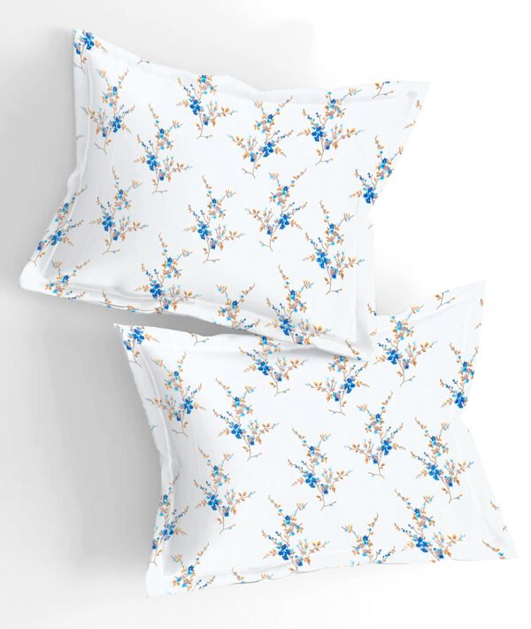 Home Stuff Since 1994 | 100% Cotton Moon BEDSHEET | 210 TC Printed Size Bedsheet for Double Bed with 2 Pillow Cover (Bed Sheet - 90 x 100 Inch) (Pillow Cover - 17 X 27 Inch) (Color - WHITE & BLUE) - Image 4