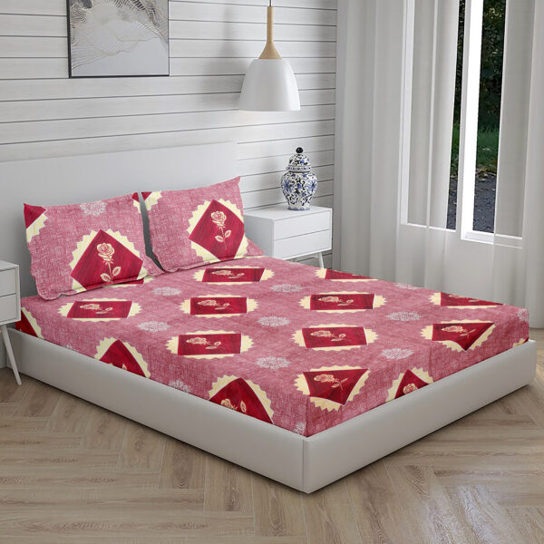 Home Stuff Star Printed Microfiber Bedsheet for Double Bed with 2 Pillow Cover (BEDSHEET – 90 X 90 INCH) (Pillow Cover – 18 X 28 INCH)