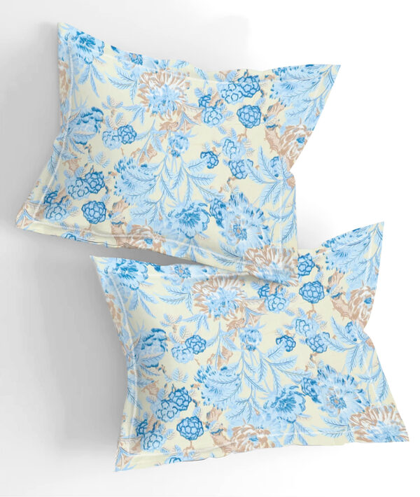 Home Stuff Since 1994 | 100% Cotton Moon BEDSHEET | 210 TC Printed Size Bedsheet for Double Bed with 2 Pillow Cover (Bed Sheet - 90 x 100 Inch) (Pillow Cover - 17 X 27 Inch) (Color - Sky Floral) - Image 5