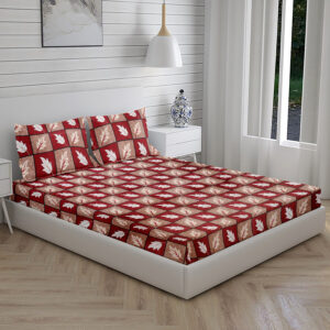 Home Stuff Star Printed Microfiber Bedsheet for Double Bed with 2 Pillow Cover (BEDSHEET – 90 X 90 INCH) (Pillow Cover – 18 X 28 INCH)