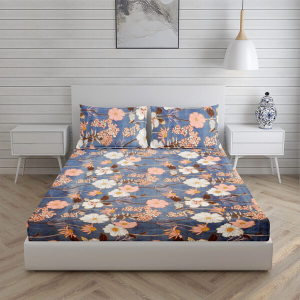 Home Stuff Star Printed Microfiber Bedsheet for Double Bed with 2 Pillow Cover (BEDSHEET – 90 X 90 INCH) (Pillow Cover – 18 X 28 INCH) - Image 3