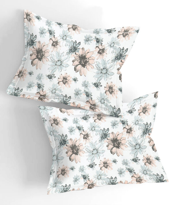 Home Stuff Since 1994 | 100% Cotton Moon BEDSHEET | 210 TC Printed Size Bedsheet for Double Bed with 2 Pillow Cover (Bed Sheet - 90 x 100 Inch) (Pillow Cover - 17 X 27 Inch) (Color - BEIGE FLOWER) - Image 4