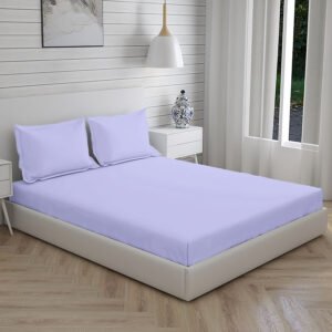 Home Stuff Since 1994| Double Bedsheet with 2 Pillow Covers, 300 TC Ultra Satin Premium Bedding Set, Aesthetic Home Decor, Gift for Couples, Wedding, Anniversary, Date Night - LAVENDER