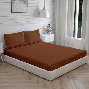 Home Stuff Since 1994| Double Bedsheet with 2 Pillow Covers, 300 TC Ultra Satin Premium Bedding Set, Aesthetic Home Décor, Gift for Couples, Wedding, Anniversary, Date Night - COFFEE