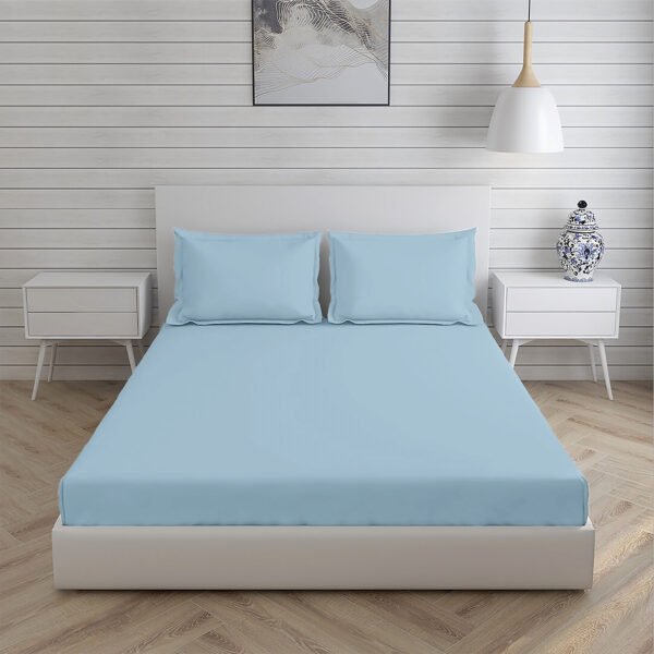 Home Stuff Since 1994| Double Bedsheet with 2 Pillow Covers, 300 TC Ultra Satin Premium Bedding Set, Aesthetic Home Décor, Gift for Couples, Wedding, Anniversary, Date Night - SEA GREEN - Image 3